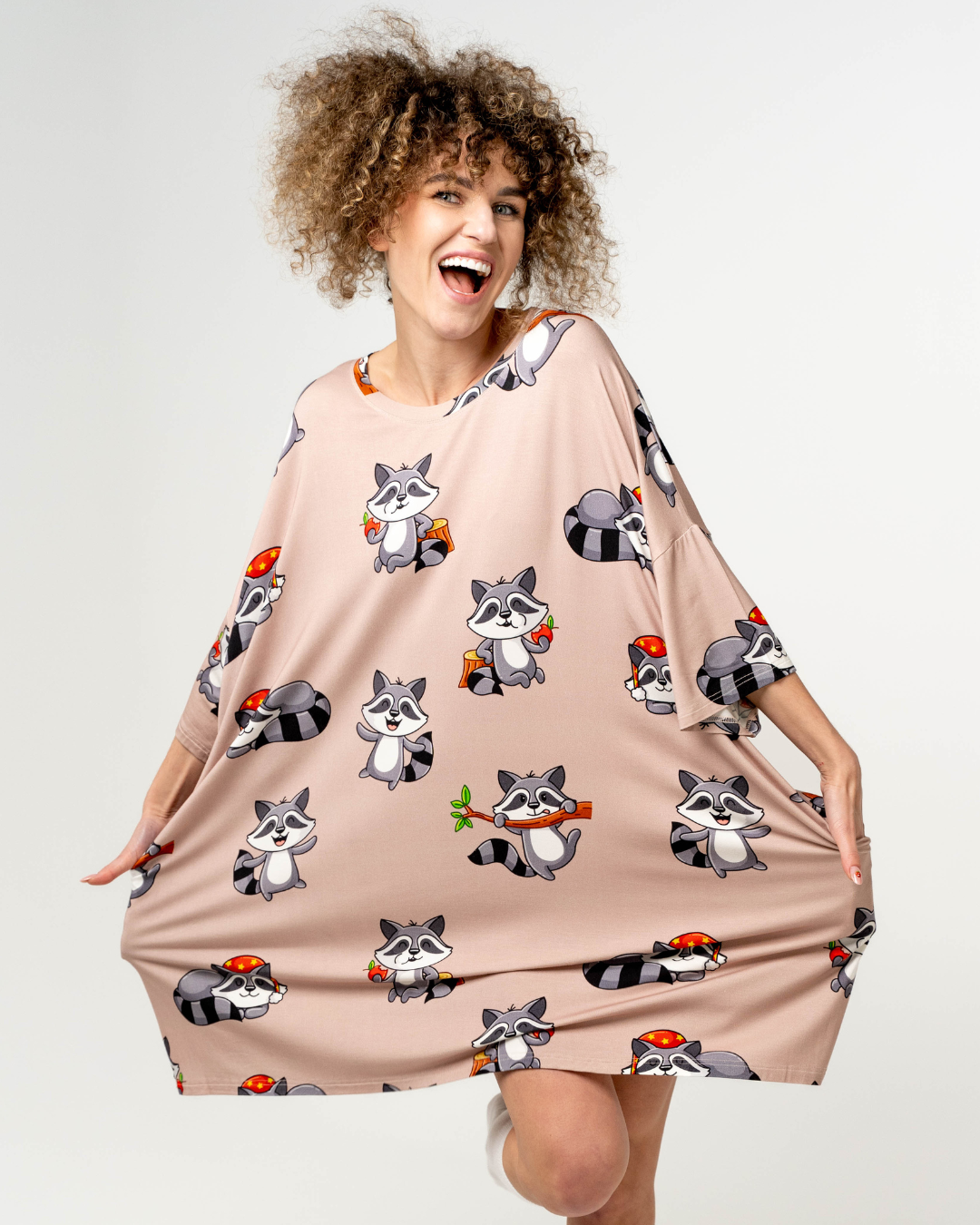 Sleep Tee Cute Raccoon