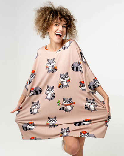Sleep Tee Cute Raccoon