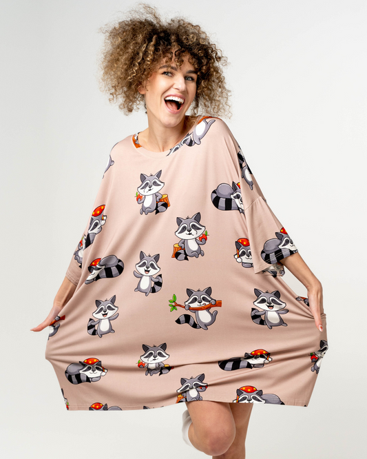 Sleep Tee Cute Raccoon